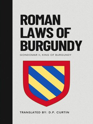 cover image of Roman Laws of Burgundy